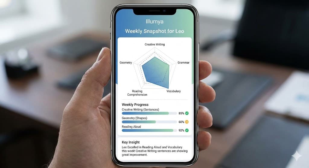 Weekly progress report on phone
